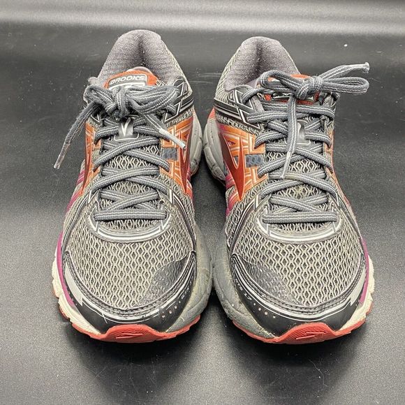 Brooks Adrenaline GTS 17 1202311B044 womens 7.5 gray orange running athletic - Picture 4 of 8